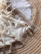 Load image into Gallery viewer, Graceful Function Wear Satin Silk Embroidery n Diamond Work Fancy Designer Saree With Blissful Blouse Piece
