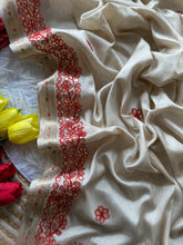 Load image into Gallery viewer, Imaginative Party Wear Soft Tussar Silk Zari Weaving With Beautiful Gotapatti Work Fancy Designer Saree
