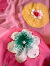 Load image into Gallery viewer, Attractive Festive Wear Soft Pure Georgette Handwork Flower Design Fancy Saree With Blouse Piece
