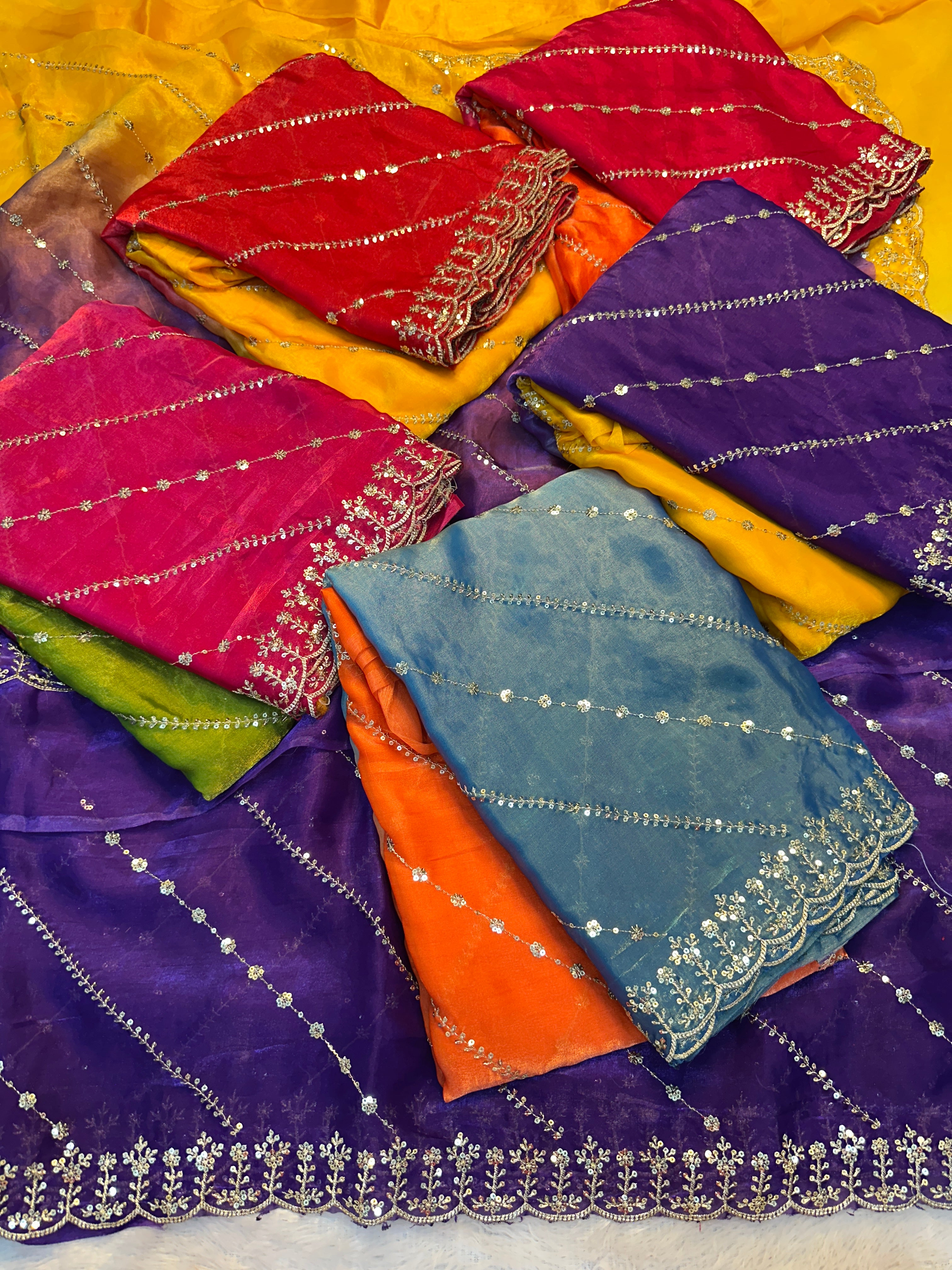Dazzling Party Wear Silk Sequence Work Fancy Designer Saree With Elegant Blouse Piece
