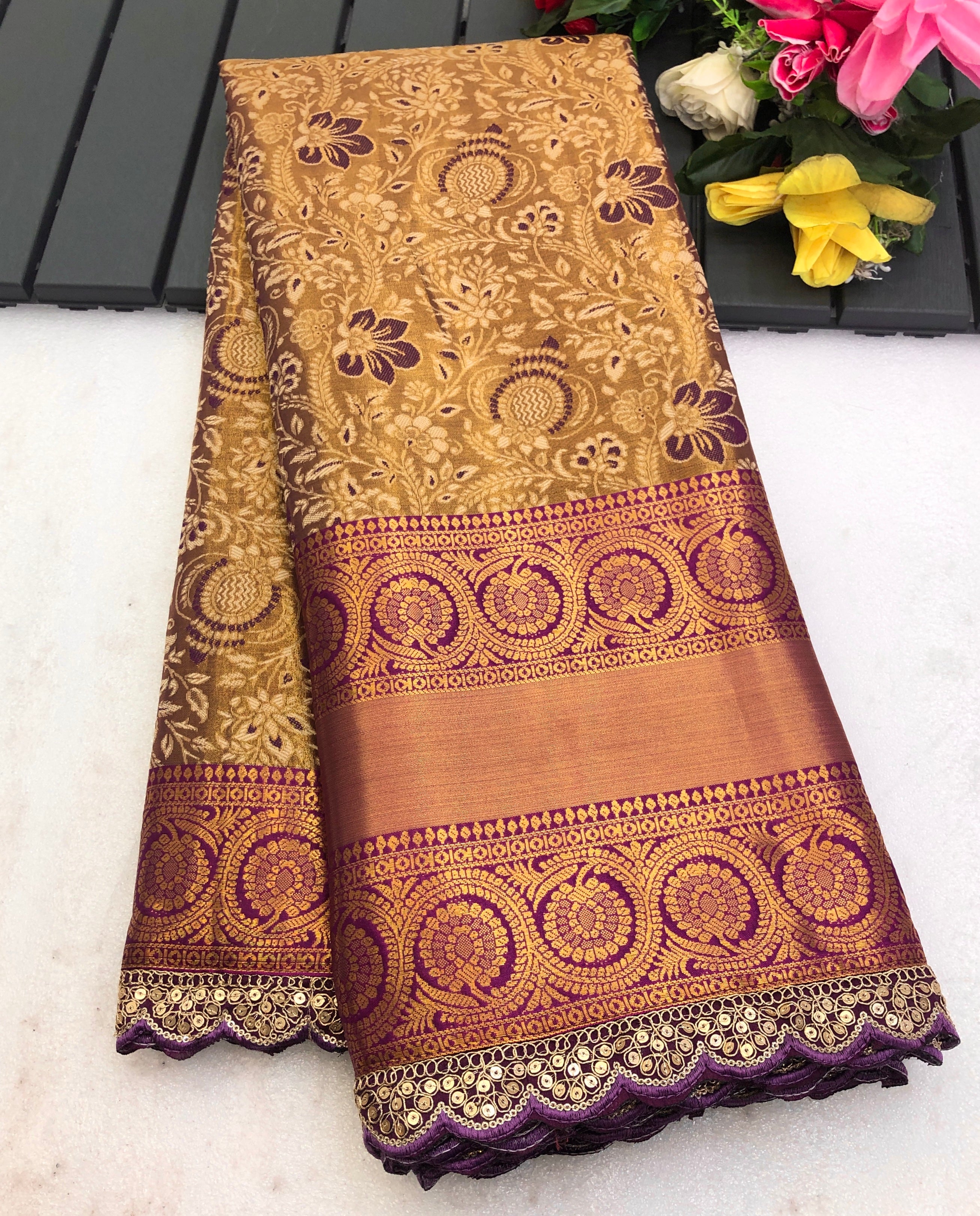 Marvellous Wedding Wear Kanjivaram Silk Pure Zari Weaving Work Designer Saree For Occasion