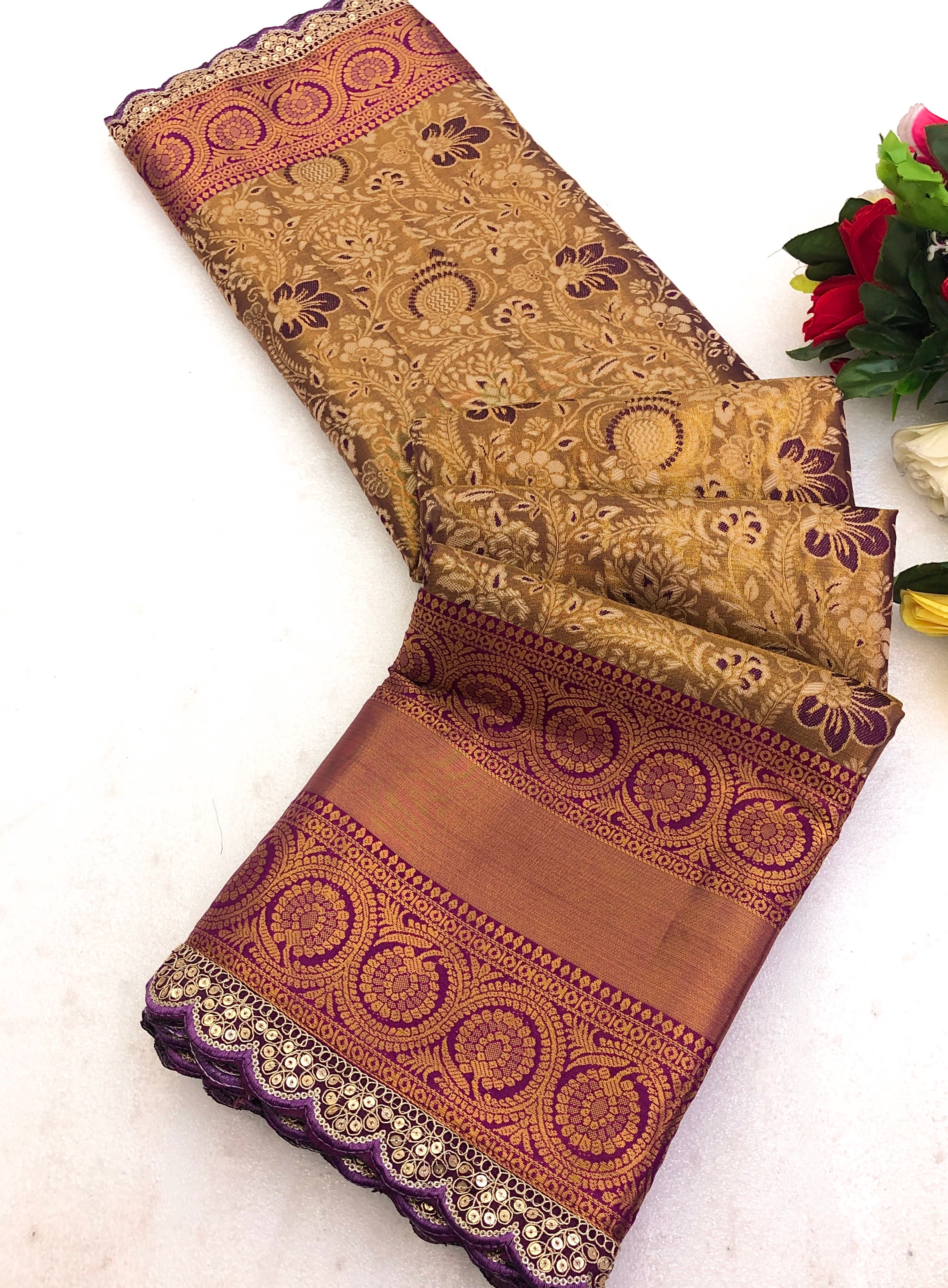 Marvellous Wedding Wear Kanjivaram Silk Pure Zari Weaving Work Designer Saree For Occasion