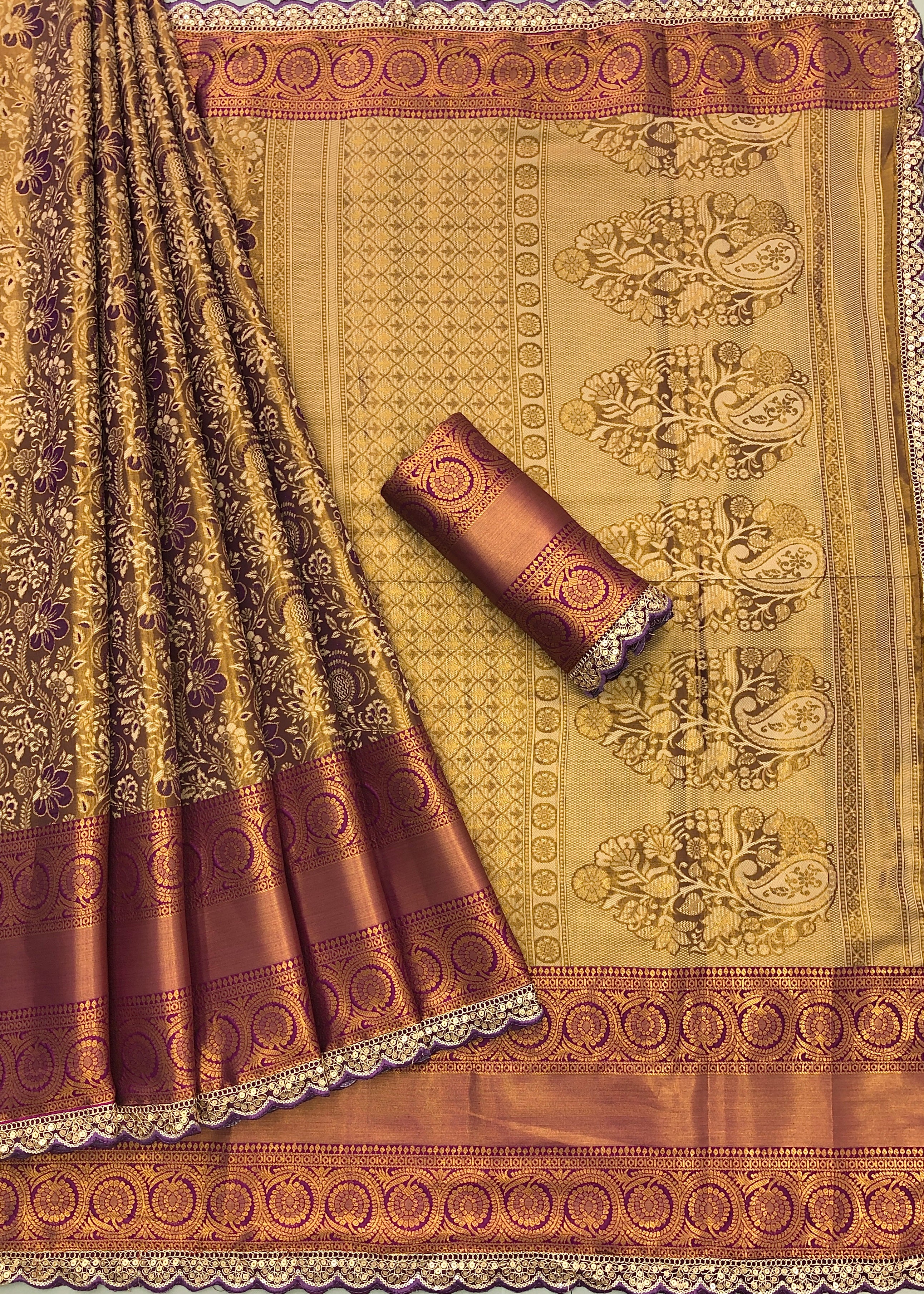 Marvellous Wedding Wear Kanjivaram Silk Pure Zari Weaving Work Designer Saree For Occasion