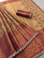 Load image into Gallery viewer, Marvellous Wedding Wear Kanjivaram Silk Pure Zari Weaving Work Designer Saree For Occasion
