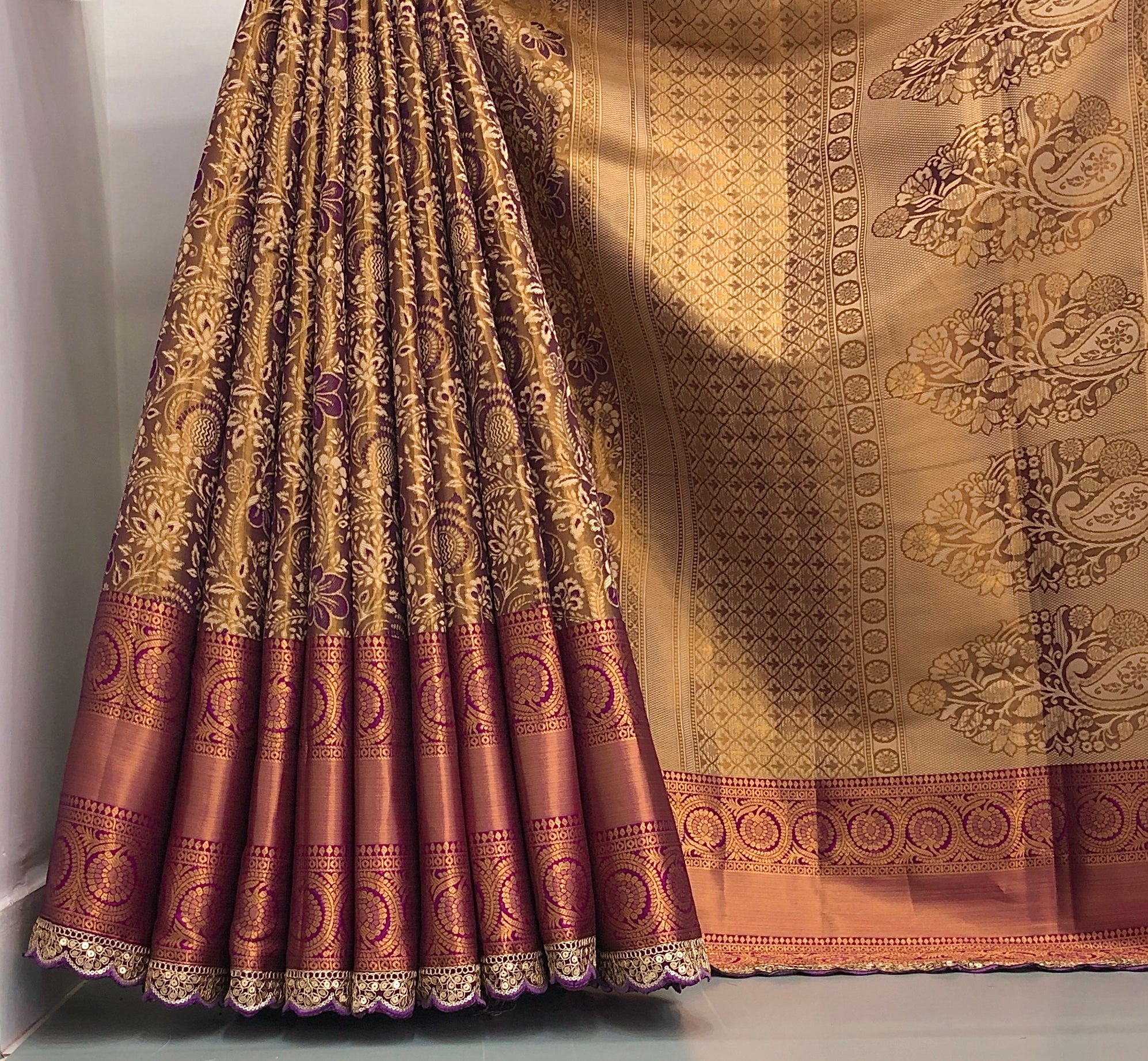 Marvellous Wedding Wear Kanjivaram Silk Pure Zari Weaving Work Designer Saree For Occasion
