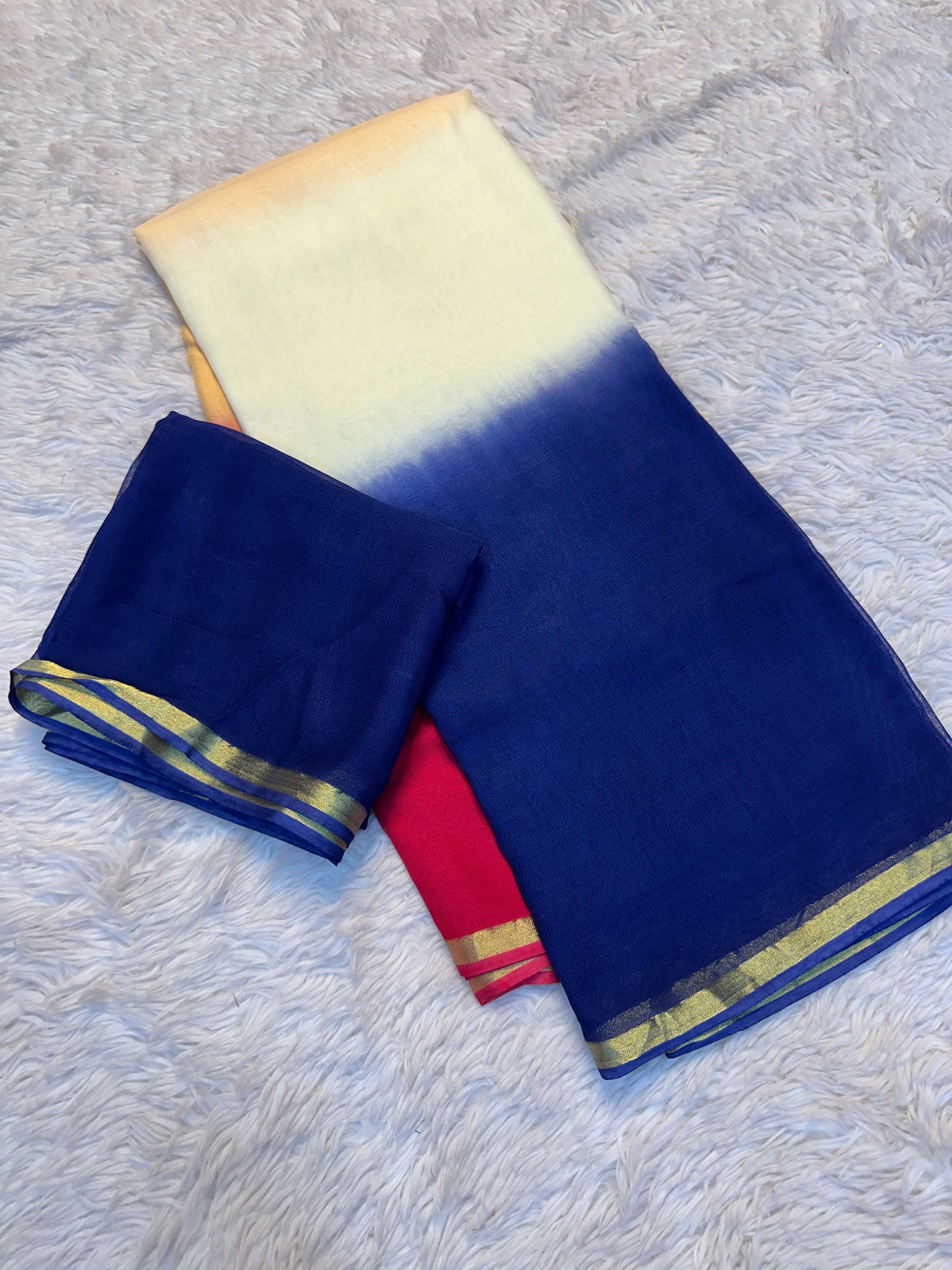 Admirable Festive Wear Viscose Georgette Zari Border Work Fancy Saree For Women