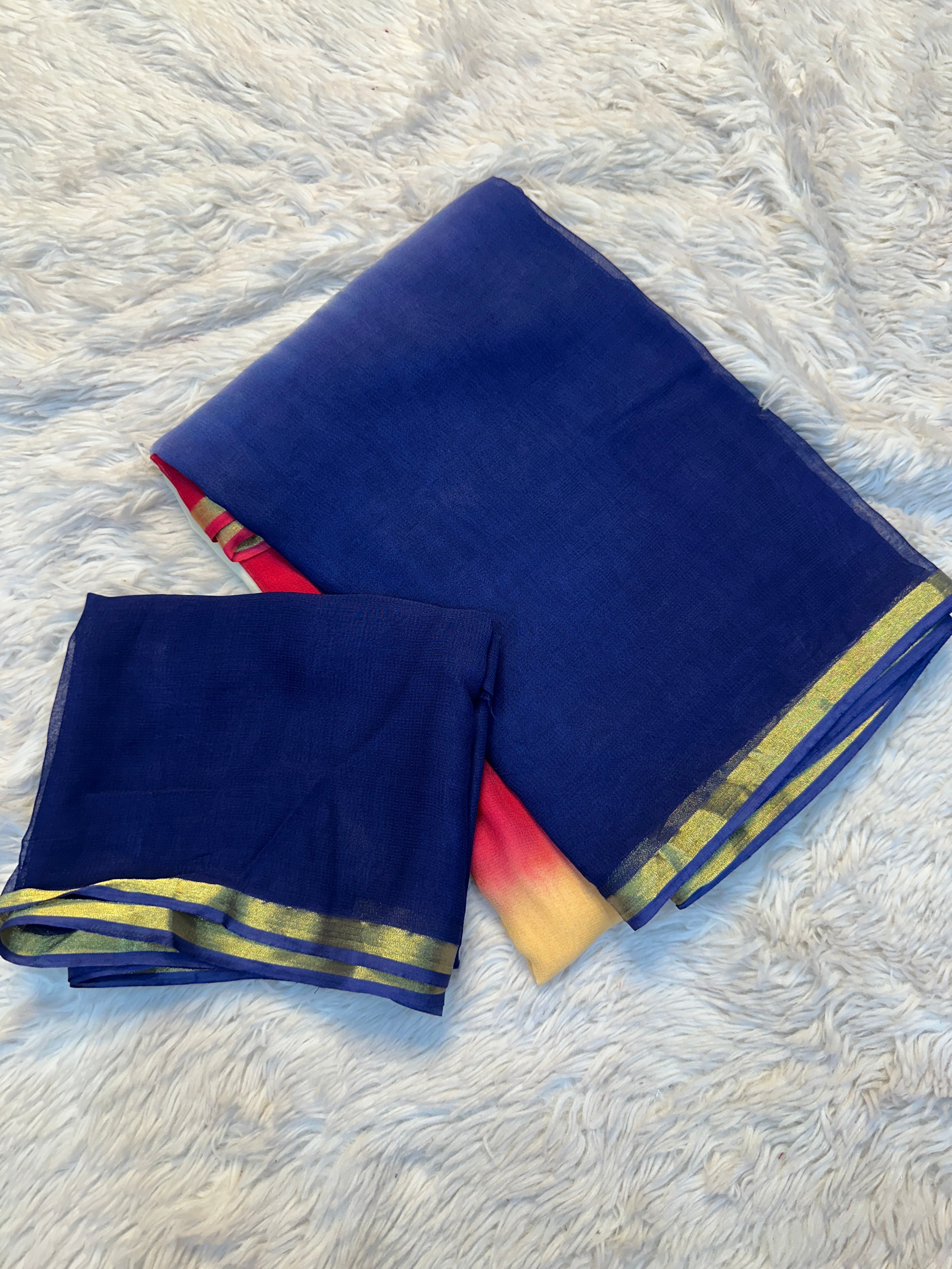 Admirable Festive Wear Viscose Georgette Zari Border Work Fancy Saree For Women