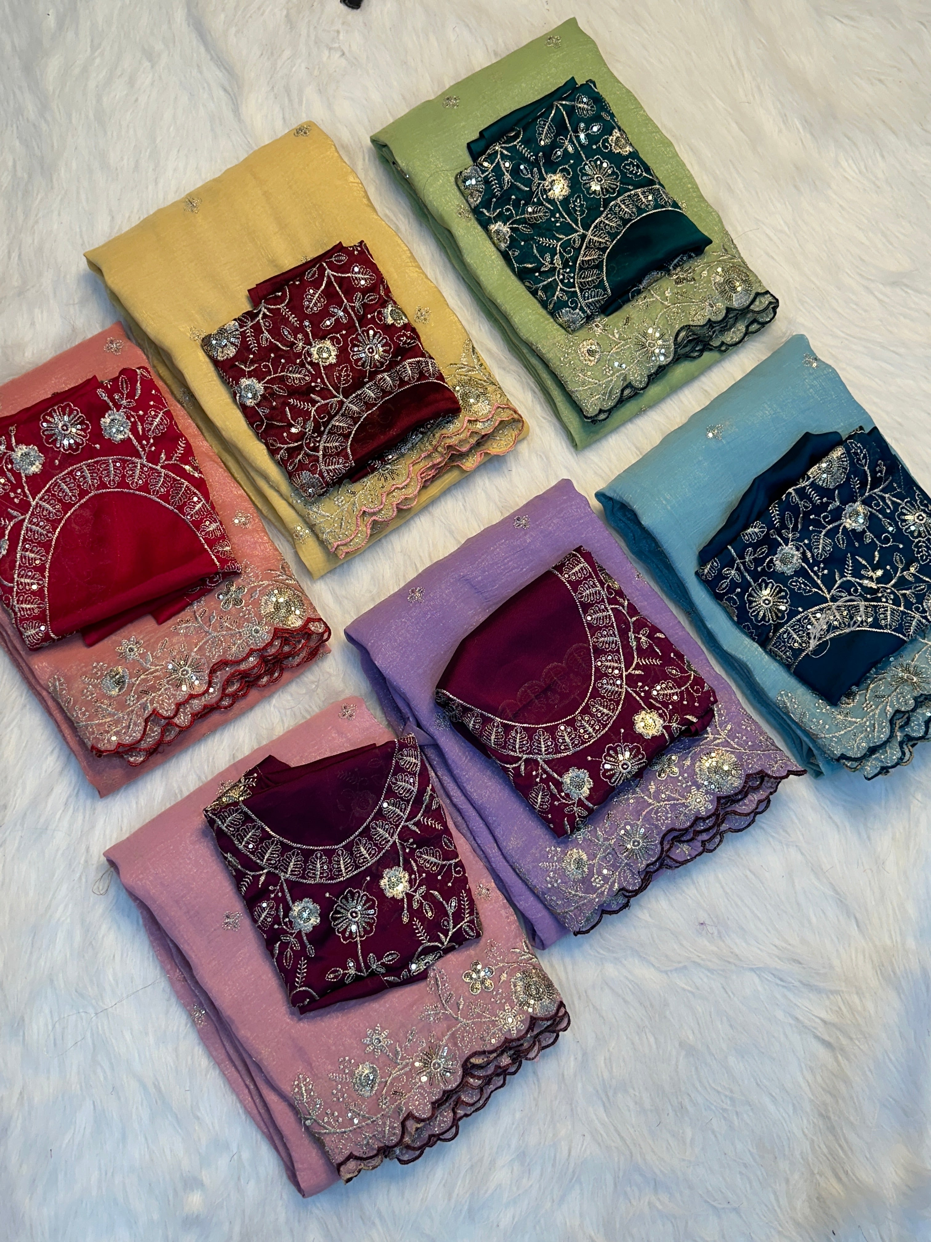Gratifying Party Wear Crush Silk Sequence Work Fancy Saree With Blissful Blouse Piece