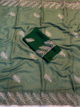 Load image into Gallery viewer, Fantabulous Festive Wear Georgette Sequence Work Fancy Saree With Contrast Blouse Piece
