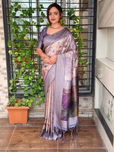 Load image into Gallery viewer, Glamorous Festive Wear Banarasi Satin Silk Jacquard Zari Border Fancy Designer Saree With Blouse Piece

