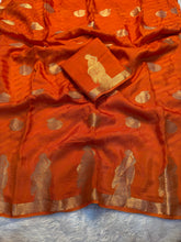 Load image into Gallery viewer, Mellifluous Party Wear Pure Soft Viscose Silk Jacquard Weaving Zari Work Fancy Designer Saree With Blouse
