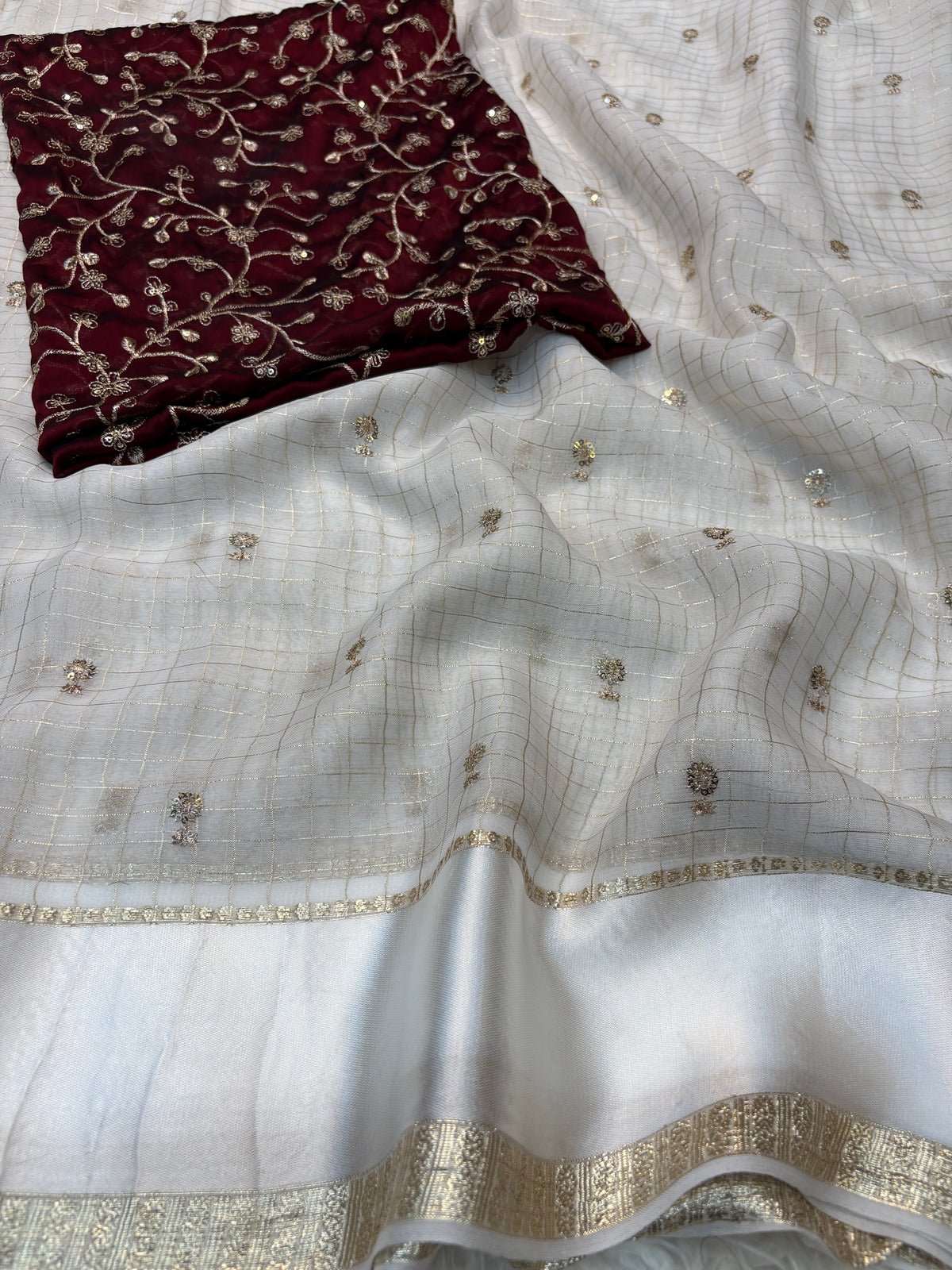 Attractive Wedding Wear Pure Soft Viscose Silk Golden Embroidered n Butti Work Fancy Designer Saree