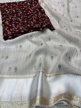 Load image into Gallery viewer, Attractive Wedding Wear Pure Soft Viscose Silk Golden Embroidered n Butti Work Fancy Designer Saree
