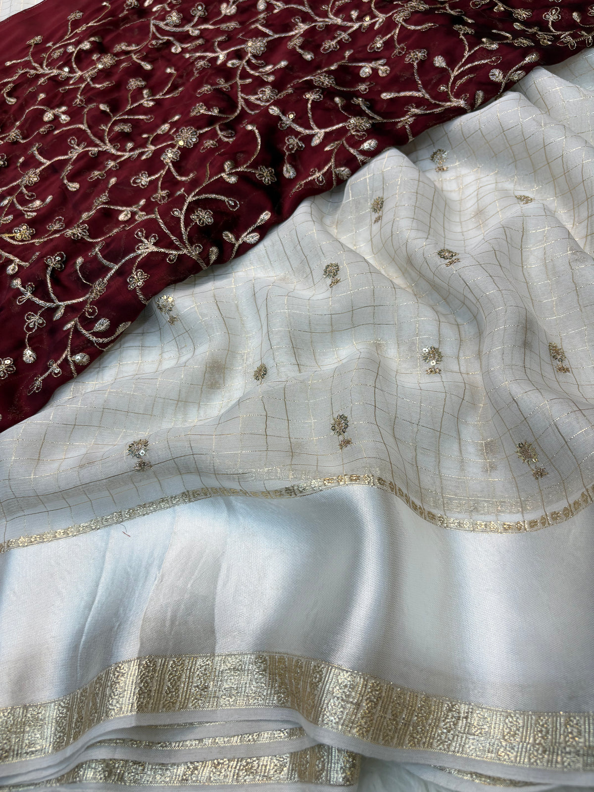 Attractive Wedding Wear Pure Soft Viscose Silk Golden Embroidered n Butti Work Fancy Designer Saree