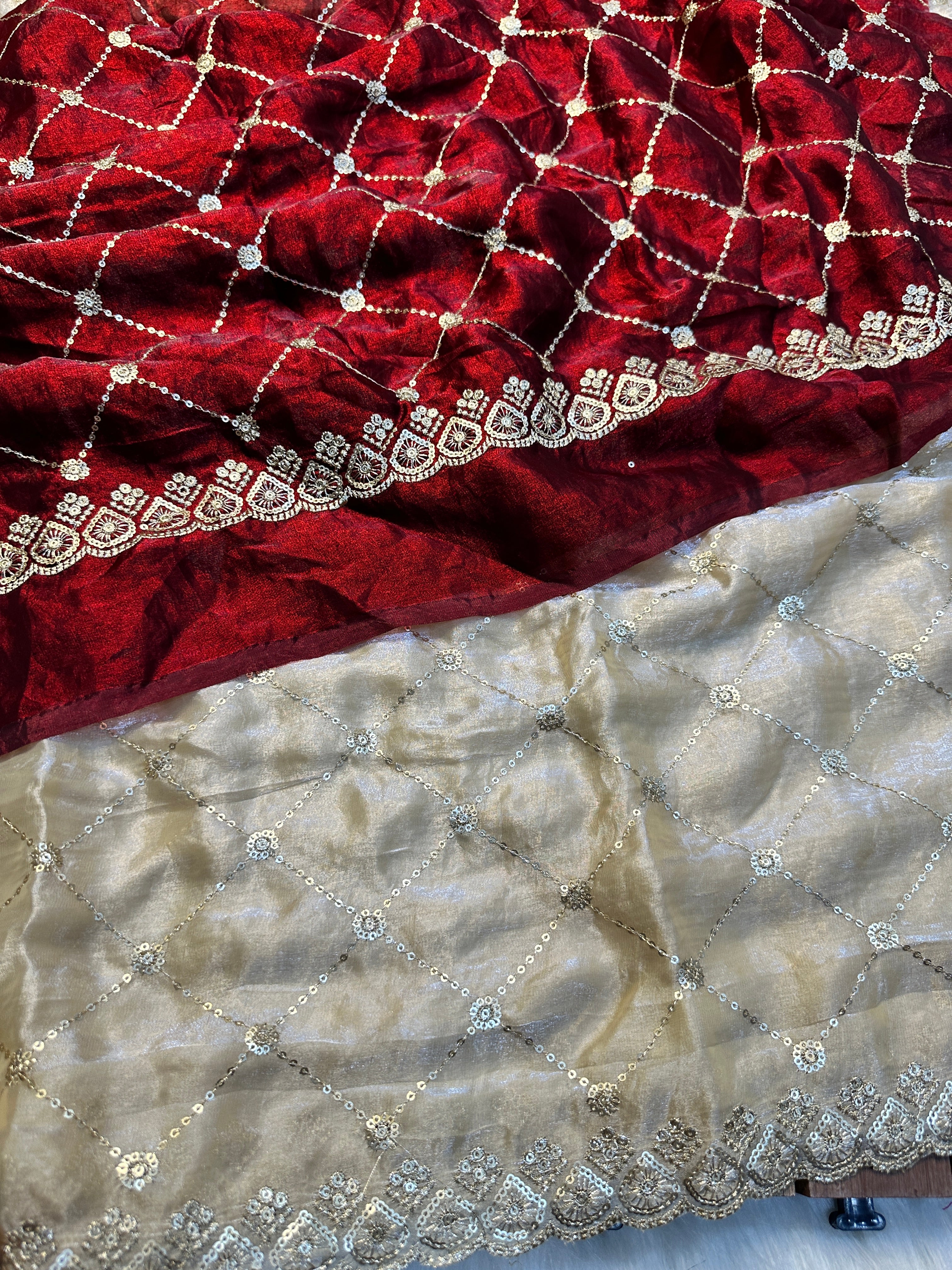 Elegant Festive Wear Silk Sequence Work Fancy Designer Saree With Contrast Blouse Piece
