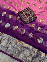 Load image into Gallery viewer, Gratifying Festive Wear Viscose Georgette Jari Work Fancy Saree With Blissful Blouse Piece

