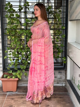 Load image into Gallery viewer, Charming Party Wear Pure Soft Tissue Silk Print Designer Saree With Elegant Blouse Piece
