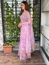Load image into Gallery viewer, Charming Party Wear Pure Soft Tissue Silk Print Designer Saree With Elegant Blouse Piece
