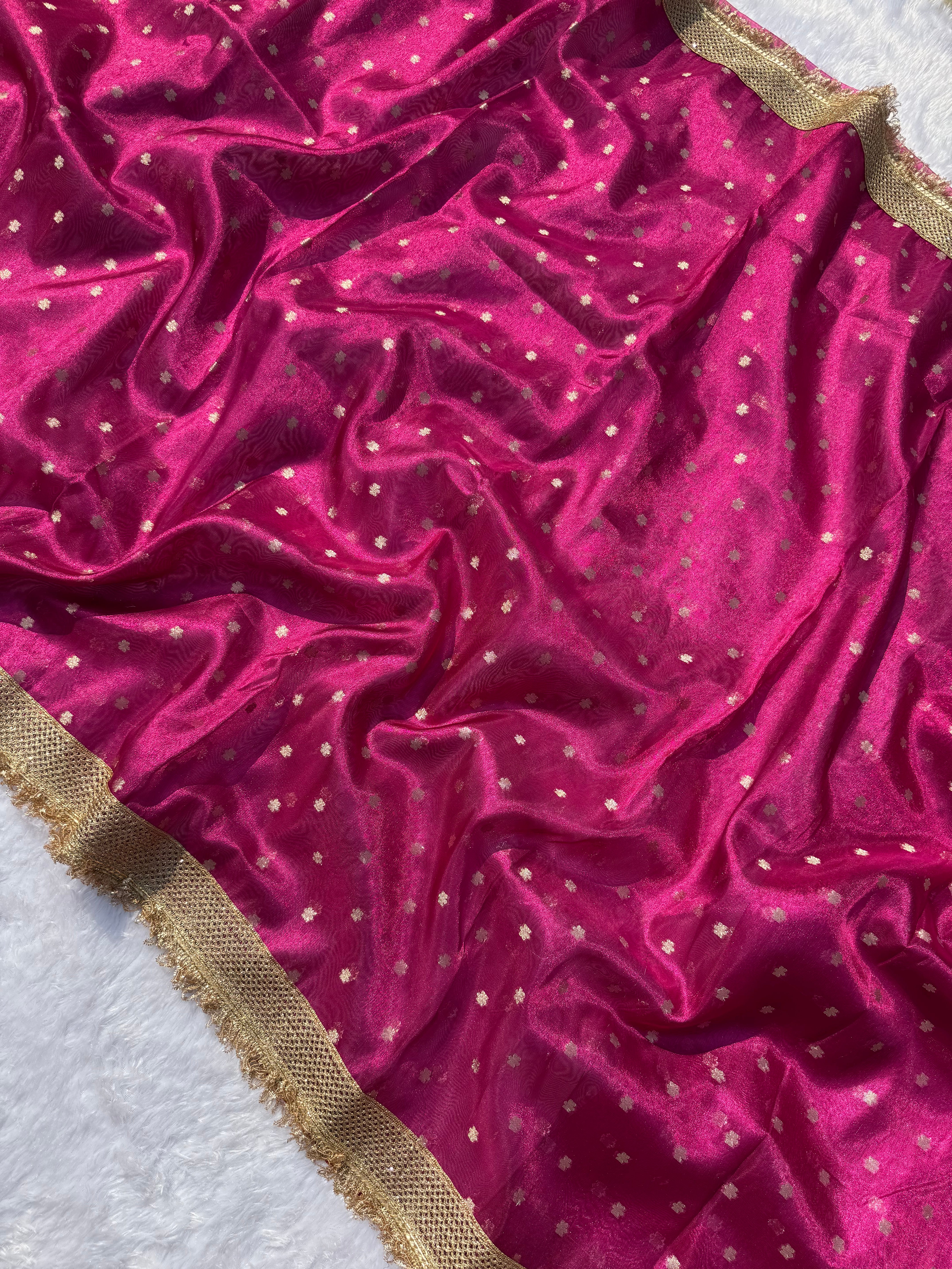 Alverina Function Wear Banarasi Tissue Silk Jaquard Zari Butti n Heavy lace Work Fancy Designer Saree For Women
