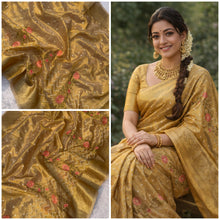 Load image into Gallery viewer, Redolent Wedding Wear Banarasi Tissue Silk Jacquarad Weaving Work Fancy Designer Saree
