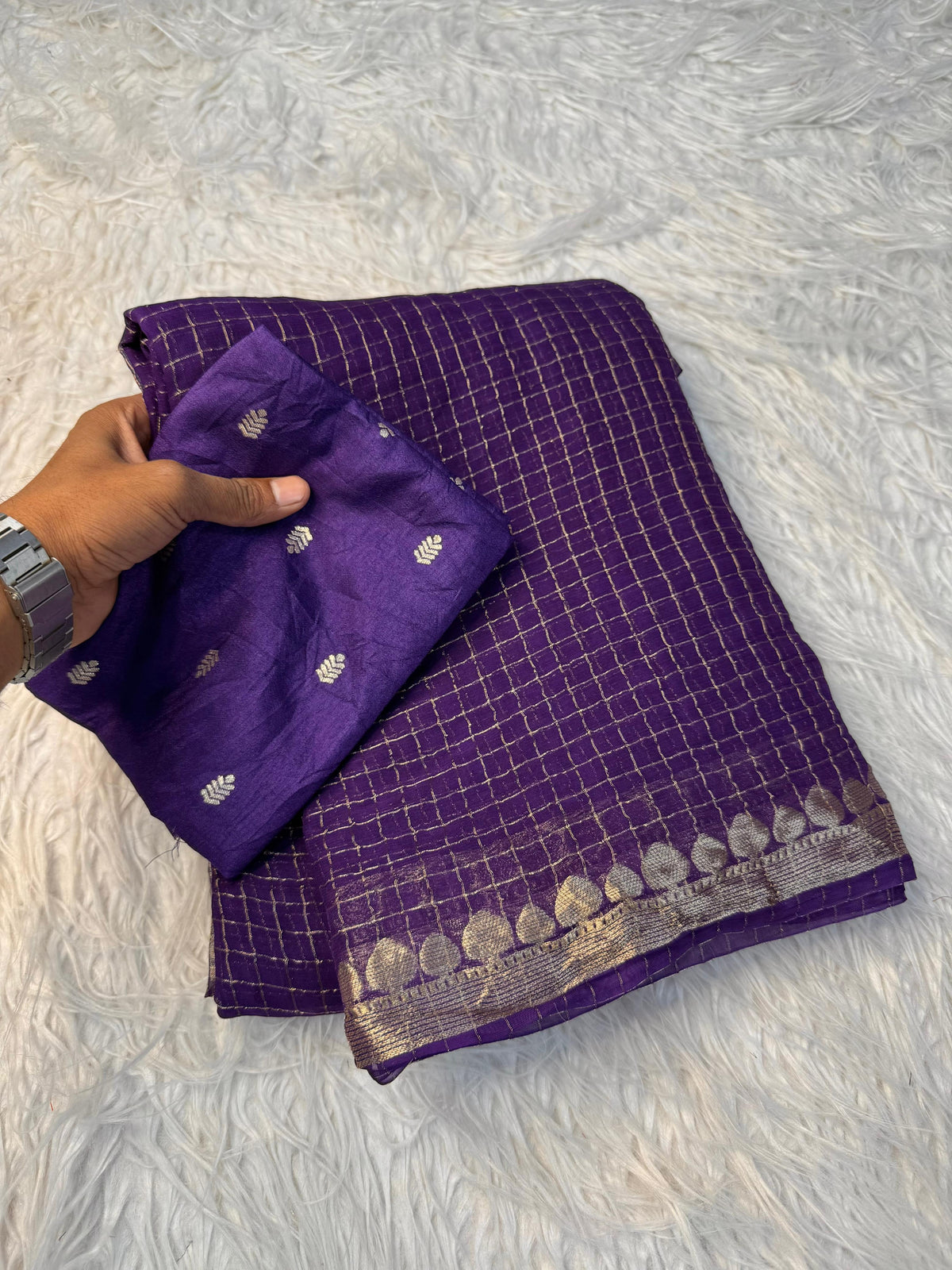 Splendorous Function Wear Pure Viscose Georgette Jacquard Border n Rich Pallu Fancy Designer Saree With Elegant Blouse Piece