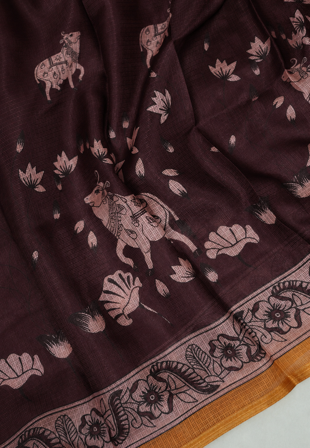 Gorgeous Festive Wear Cotton Silk Floral Prints Fancy Saree With Unstitched Blouse Piece