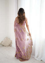 Load image into Gallery viewer, Prettiest Wedding Wear Silk Thread With Sequence Work Fancy Designer Saree With Unstitched Blouse
