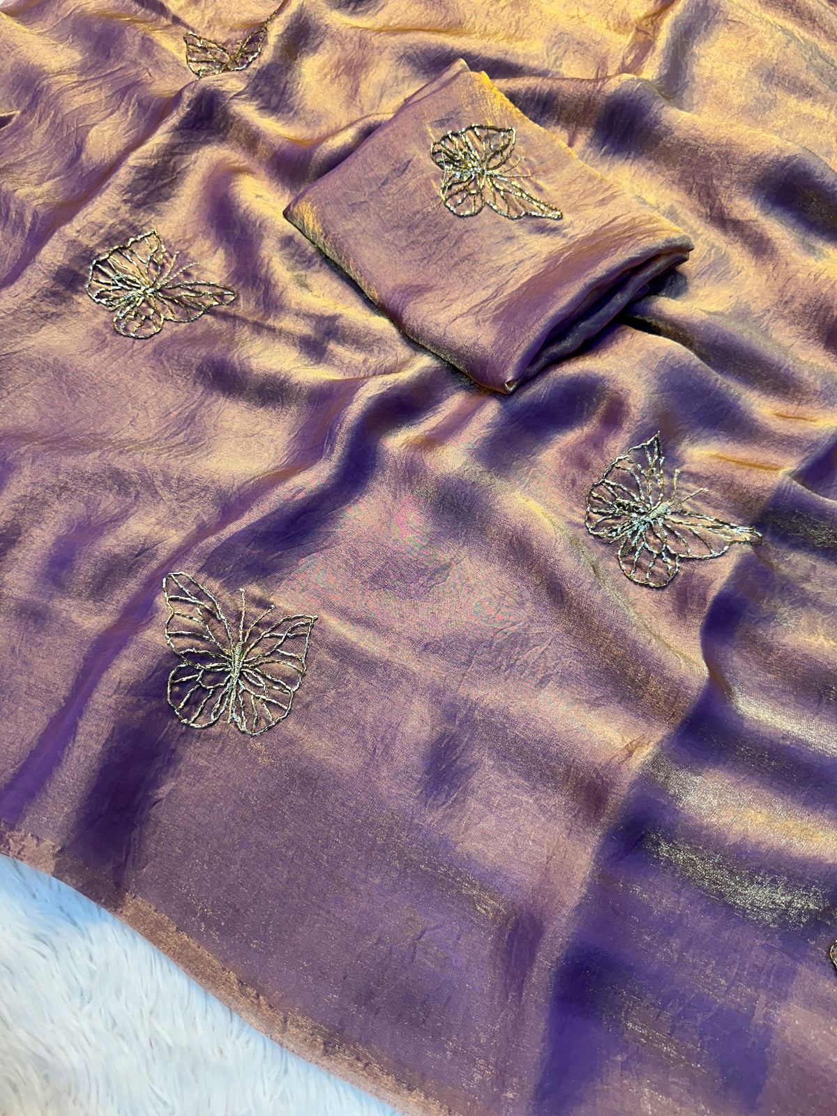 Marvellous Party Wear Silk Beads Work Fancy Designer Saree With Blissful Blouse Piece