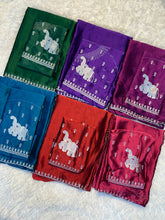 Load image into Gallery viewer, Delightful Festive Wear Soft Rangoli Silk Embroidery Work Fancy Saree With Blouse Piece
