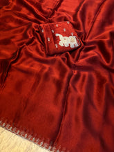 Load image into Gallery viewer, Delightful Festive Wear Soft Rangoli Silk Embroidery Work Fancy Saree With Blouse Piece
