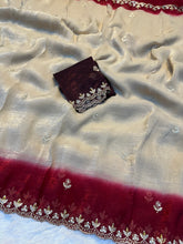 Load image into Gallery viewer, Charming Party Wear Crush Silk Sequence n Beads Work Fancy Saree With Blissful Blouse Piece
