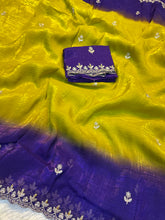 Load image into Gallery viewer, Charming Party Wear Crush Silk Sequence n Beads Work Fancy Saree With Blissful Blouse Piece
