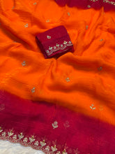 Load image into Gallery viewer, Charming Party Wear Crush Silk Sequence n Beads Work Fancy Saree With Blissful Blouse Piece
