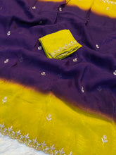 Load image into Gallery viewer, Charming Party Wear Crush Silk Sequence n Beads Work Fancy Saree With Blissful Blouse Piece
