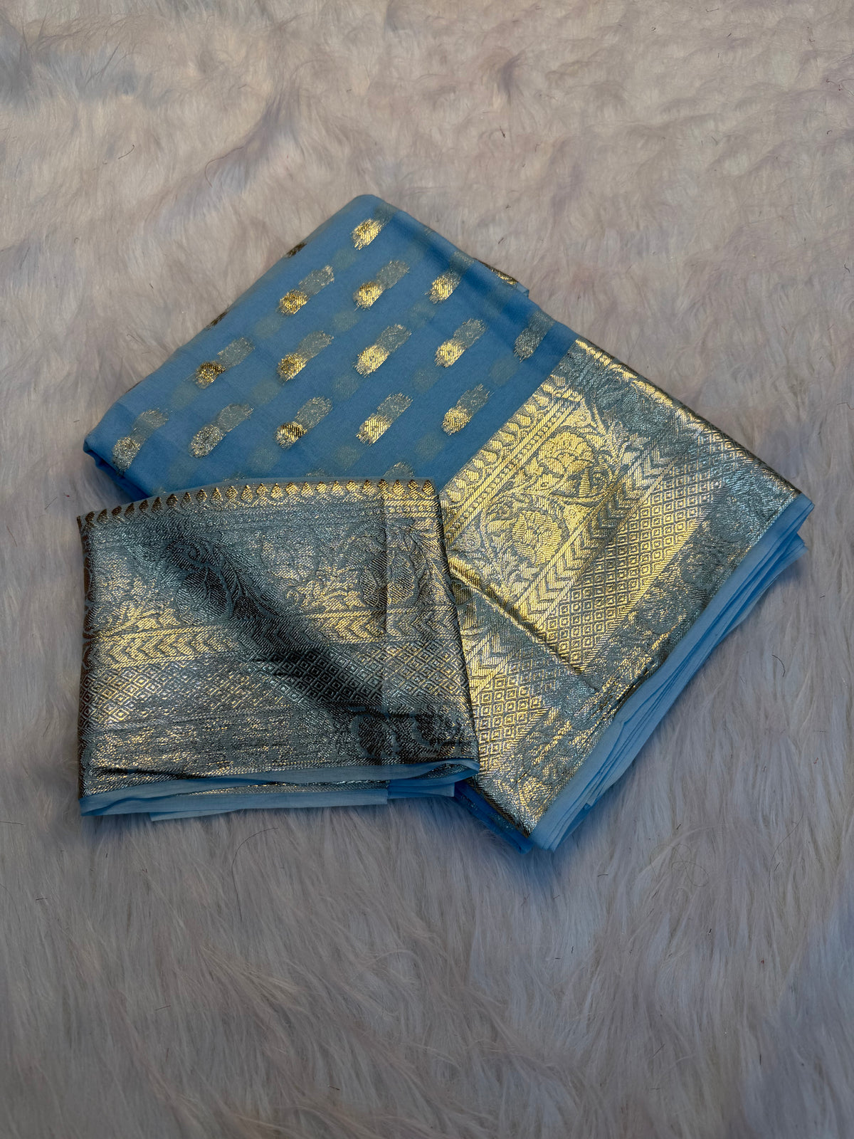 Charming Function Wear Viscose Georgette Jacquard Weaving Work Fancy Saree With Blouse Piece