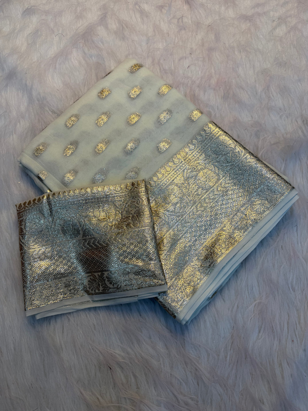 Charming Function Wear Viscose Georgette Jacquard Weaving Work Fancy Saree With Blouse Piece