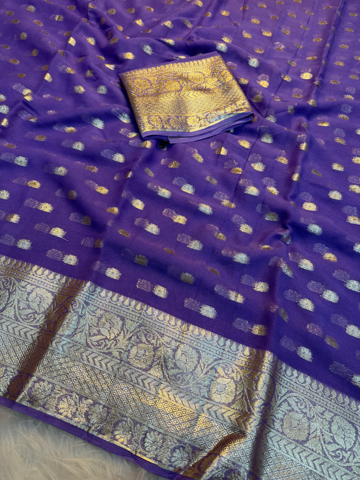 Charming Function Wear Viscose Georgette Jacquard Weaving Work Fancy Saree With Blouse Piece