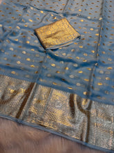 Load image into Gallery viewer, Charming Function Wear Viscose Georgette Jacquard Weaving Work Fancy Saree With Blouse Piece
