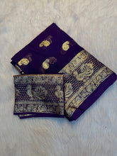 Load image into Gallery viewer, Traditional Function Wear Pure Viscose Georgette Jacquard Weaving Work Fancy Saree With Blouse Piece
