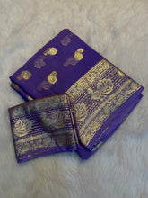 Load image into Gallery viewer, Traditional Function Wear Pure Viscose Georgette Jacquard Weaving Work Fancy Saree With Blouse Piece
