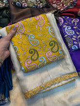 Load image into Gallery viewer, Opulent Festive Wear Silk Embroidery n Bids Work Fancy Designer Saree With Blouse Piece

