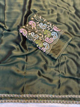 Load image into Gallery viewer, Opulent Festive Wear Silk Embroidery n Bids Work Fancy Designer Saree With Blouse Piece
