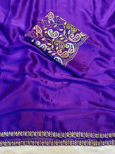 Load image into Gallery viewer, Opulent Festive Wear Silk Embroidery n Bids Work Fancy Designer Saree With Blouse Piece
