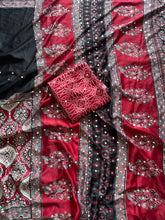 Load image into Gallery viewer, Blossom Party Wear Satin Silk Real Mirror n Print Work Fancy Saree With Blouse Piece
