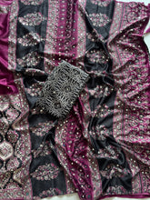 Load image into Gallery viewer, Entrancing Festive Wear Satin Silk Real Mirror n Print Work Fancy Saree With Blouse Piece
