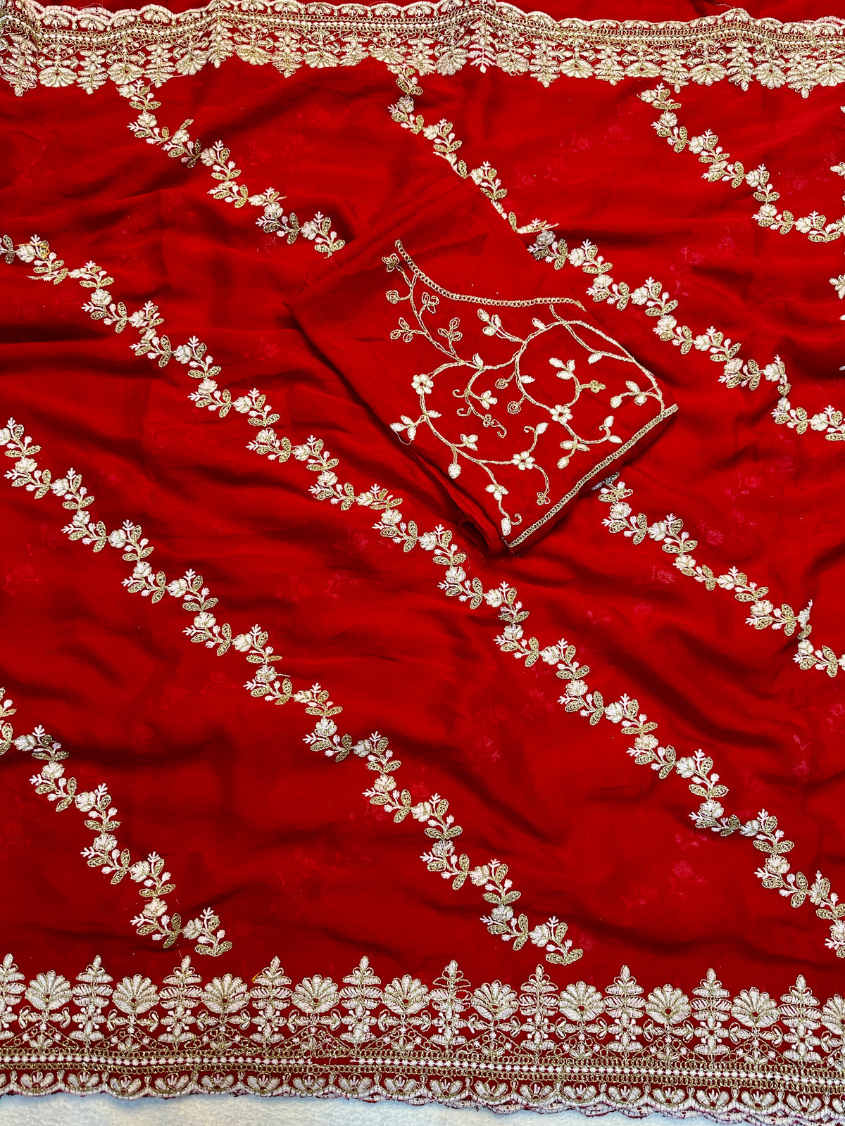 Fantabulous Wedding Wear Crush Silk Sequence Embroidery Work Fancy Designer Saree With Blouse Piece