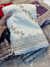 Load image into Gallery viewer, Fantabulous Wedding Wear Crush Silk Sequence Embroidery Work Fancy Designer Saree With Blouse Piece
