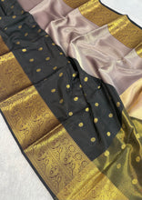 Load image into Gallery viewer, Luxury Wedding Wear Soft Silk Jacquard Border Butti Design Saree With Blouse Piece
