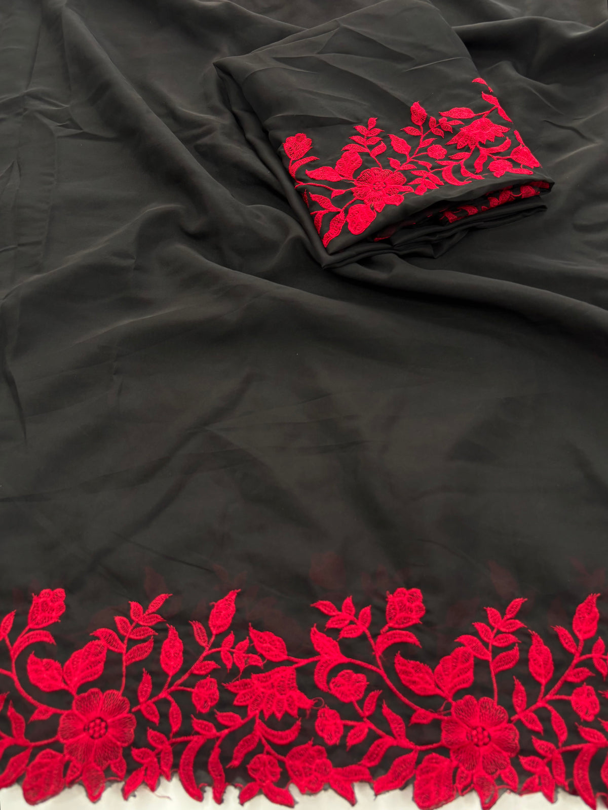 Divine Party Wear Silk Embroidery n Cut Work Designer Saree For Women