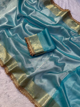 Load image into Gallery viewer, Heritage Festival Wear Banarasi Tissue Silk Jacquard n Heavy Lace Work Fancy Designer Saree
